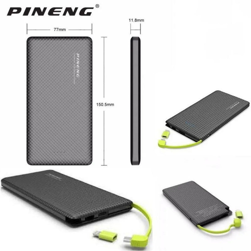 Carregador portátil Pineng Power Bank 10.000mAh compativel com IPhone V8